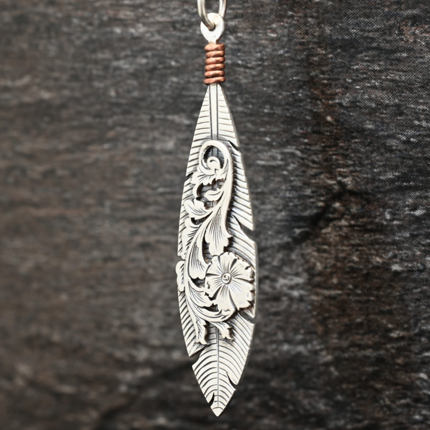 Acanthus Feather Pendant