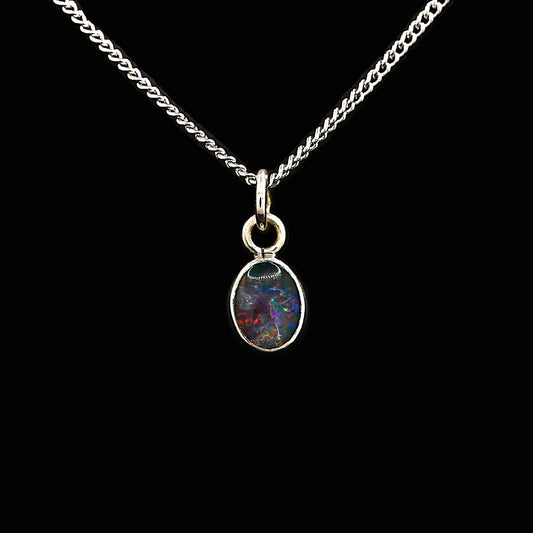 Opal Triplet Pendant - Blue/Purple/Red