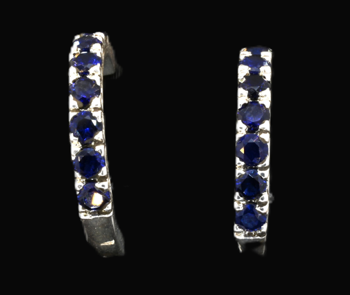 Sapphire Half Huggies