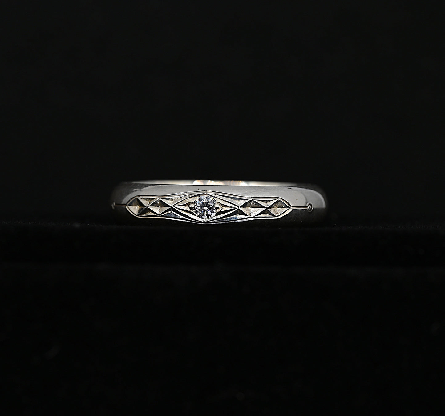 Geometric Engraved Ring