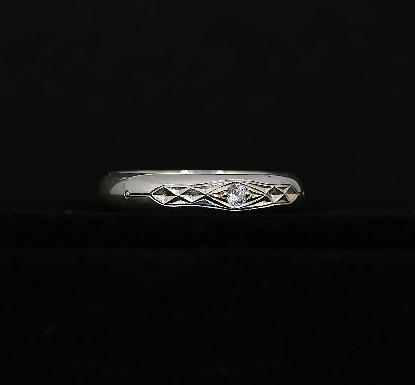 Geometric Engraved Ring
