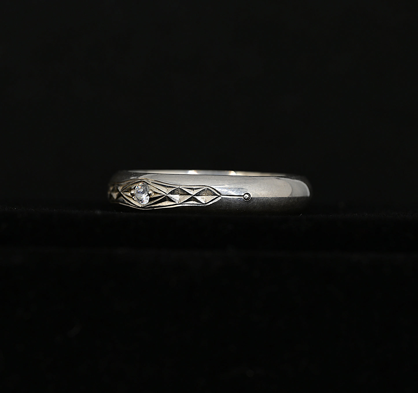 Geometric Engraved Ring