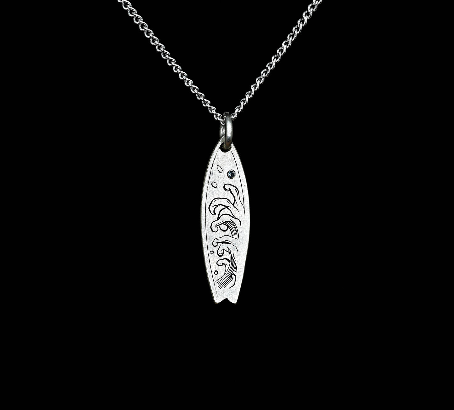 Japanese Finger Wave Surfboard Pendant