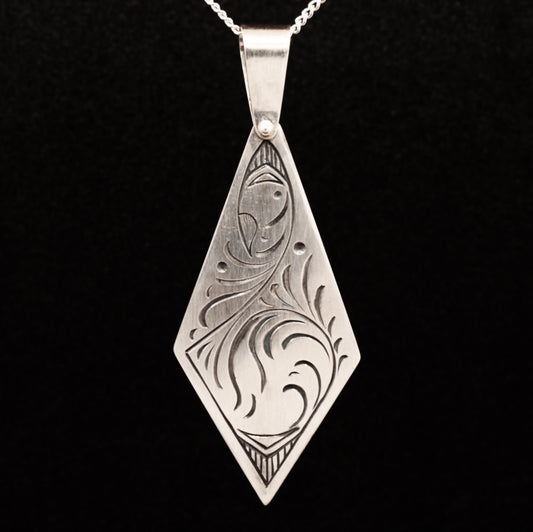 Vintage Patterned Statement Pendant