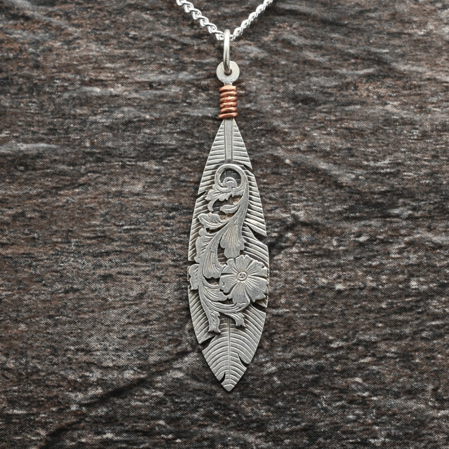 Acanthus Feather Pendant