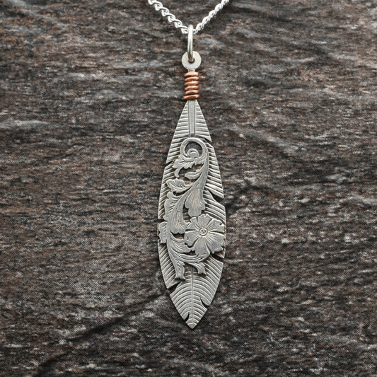 Acanthus Feather Pendant
