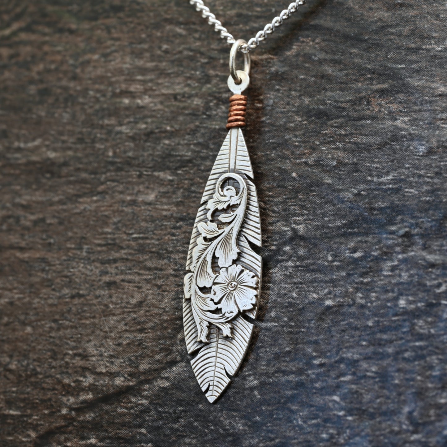 Acanthus Feather Pendant