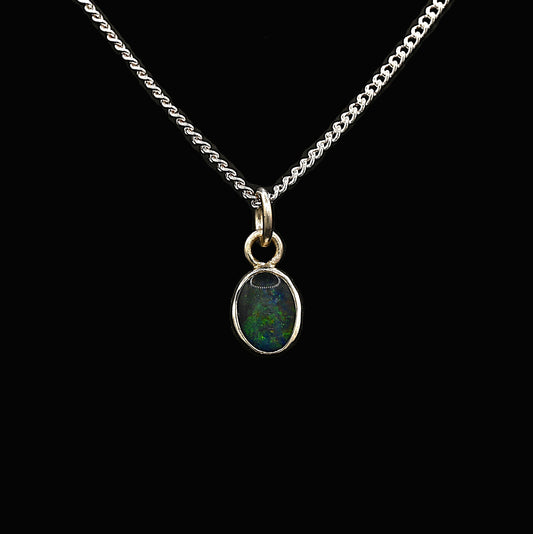 Opal Triplet Pendant - Blue Green