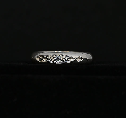 Geometric Engraved Ring