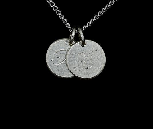 Engraved Letter Pendant