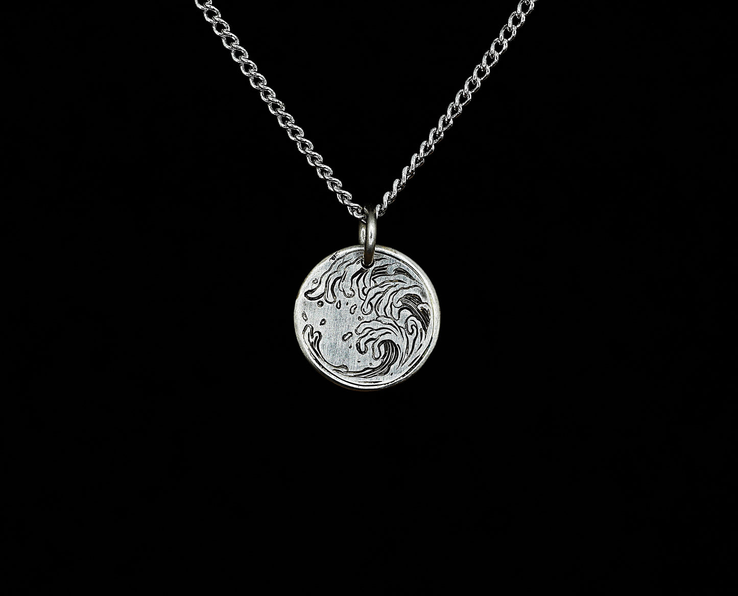 Japanese Finger Wave Mini Pendant