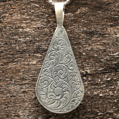 Teardrop Scroll Pendant
