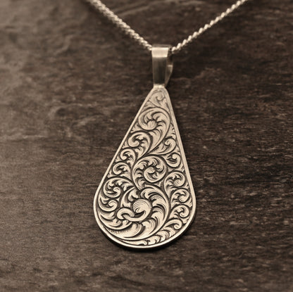 Teardrop Scroll Pendant